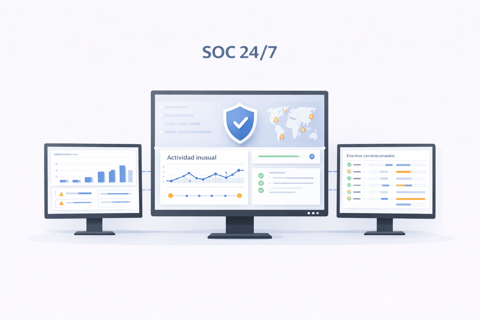 Ilustración del artículo sobre SOC 24/7 y detección y respuesta