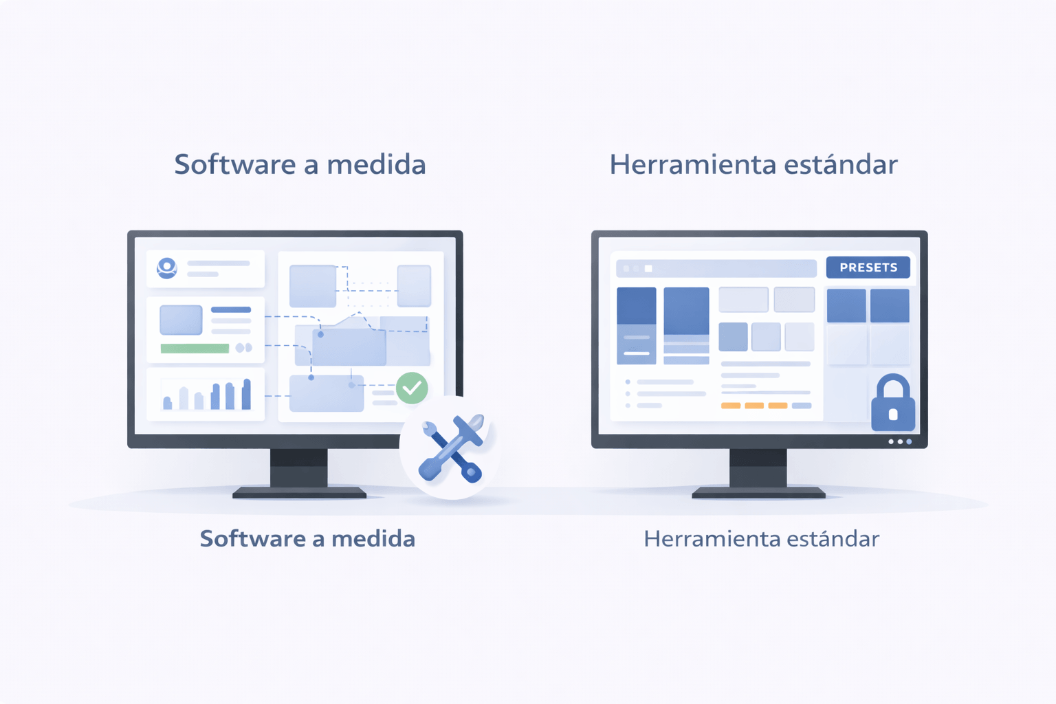 Ilustración del artículo sobre software a medida y automatización
